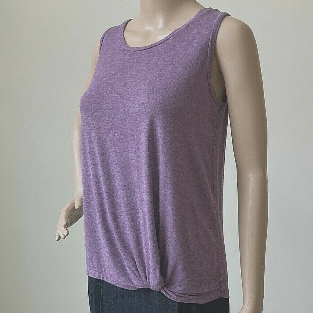 Cynthia Rowley Tank Top Woman Size XS Stretch Jersey Knotted Purple Grape Modal